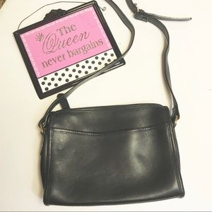 Genuine Leather Black Crossbody